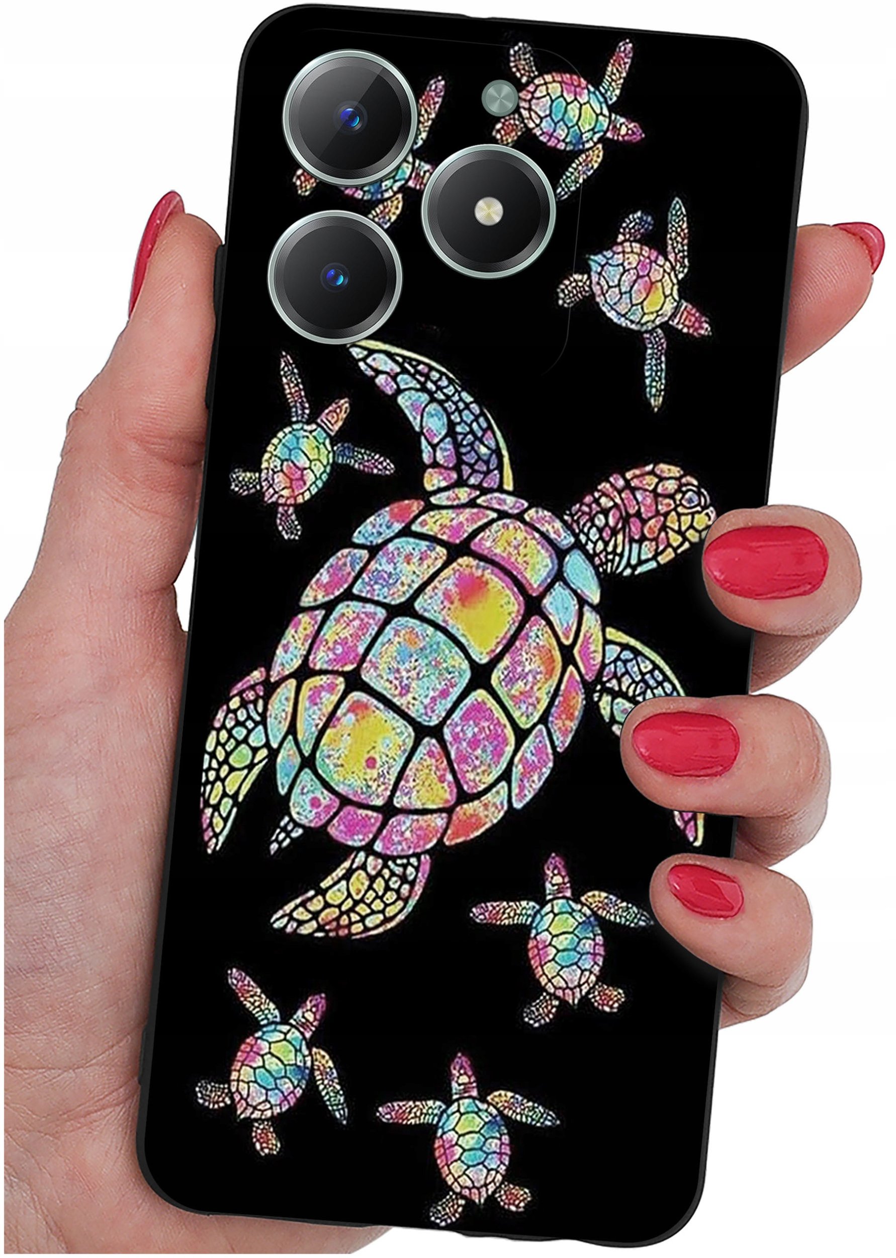 Etui do Realme C61 | C63 WZORY |SILIKONOWE MATT CASE + SZKŁO 9H