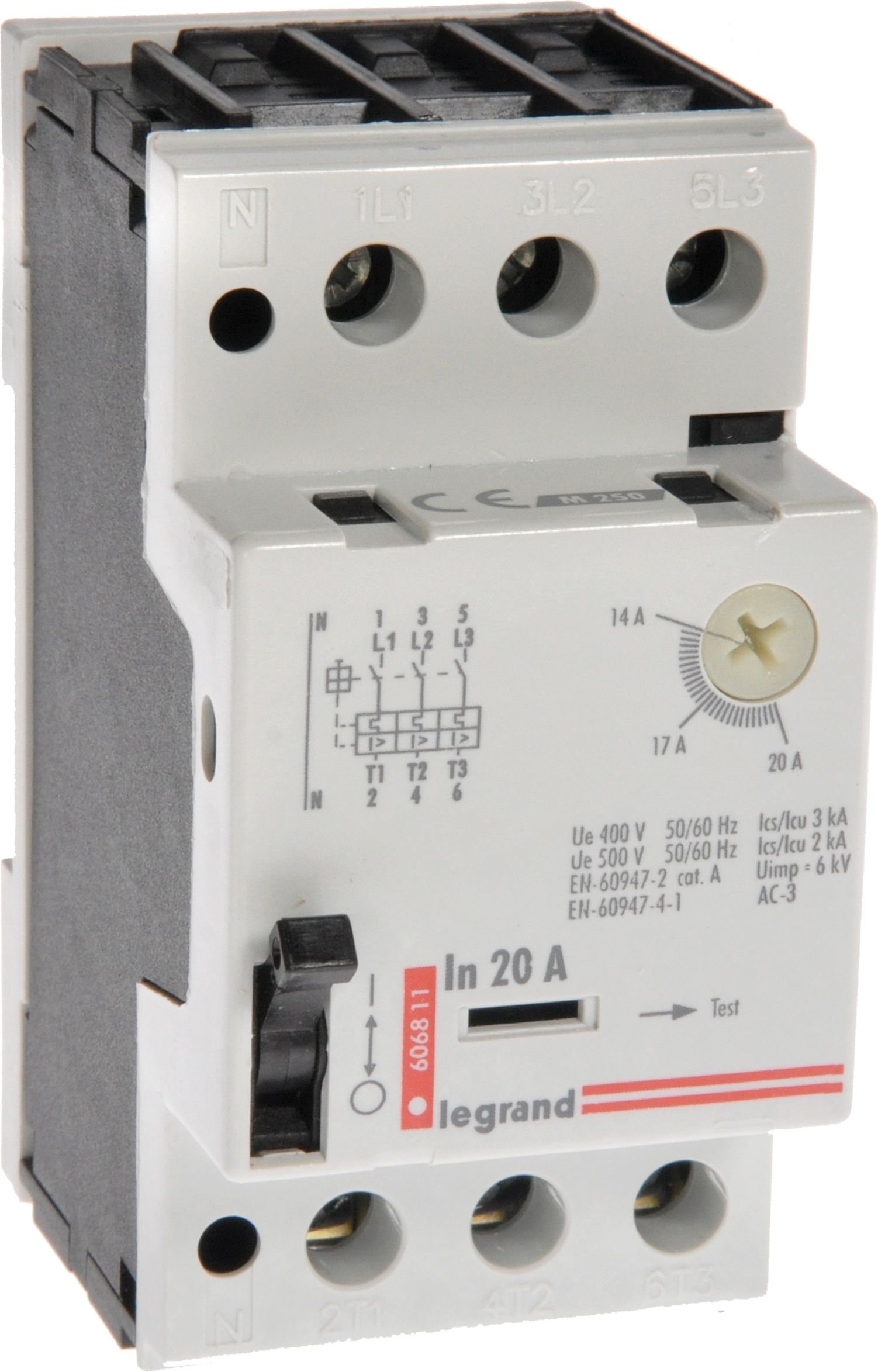Legrand Wyłącznik silnikowy 3P 9kW 14-20A M 250 20 606811
