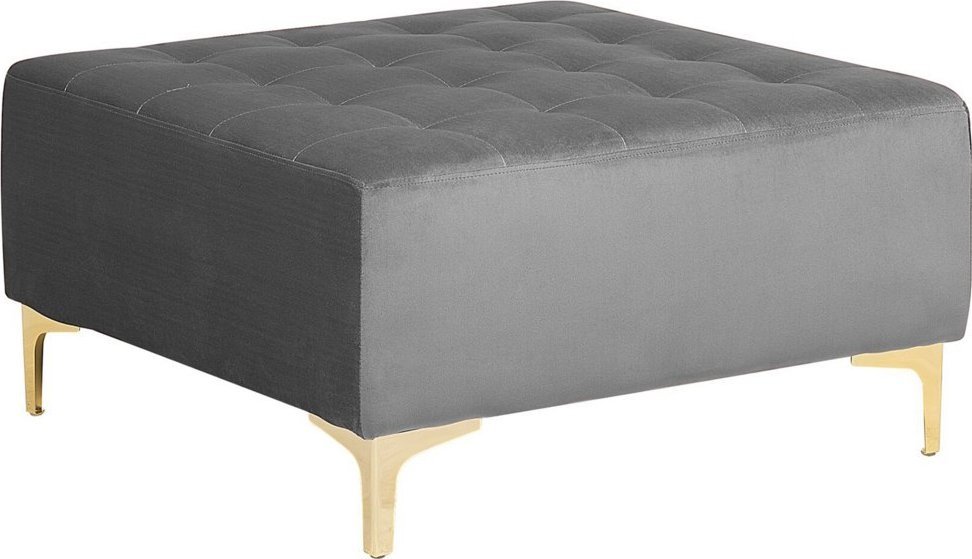 Beliani Otomana welurowa szara ABERDEEN