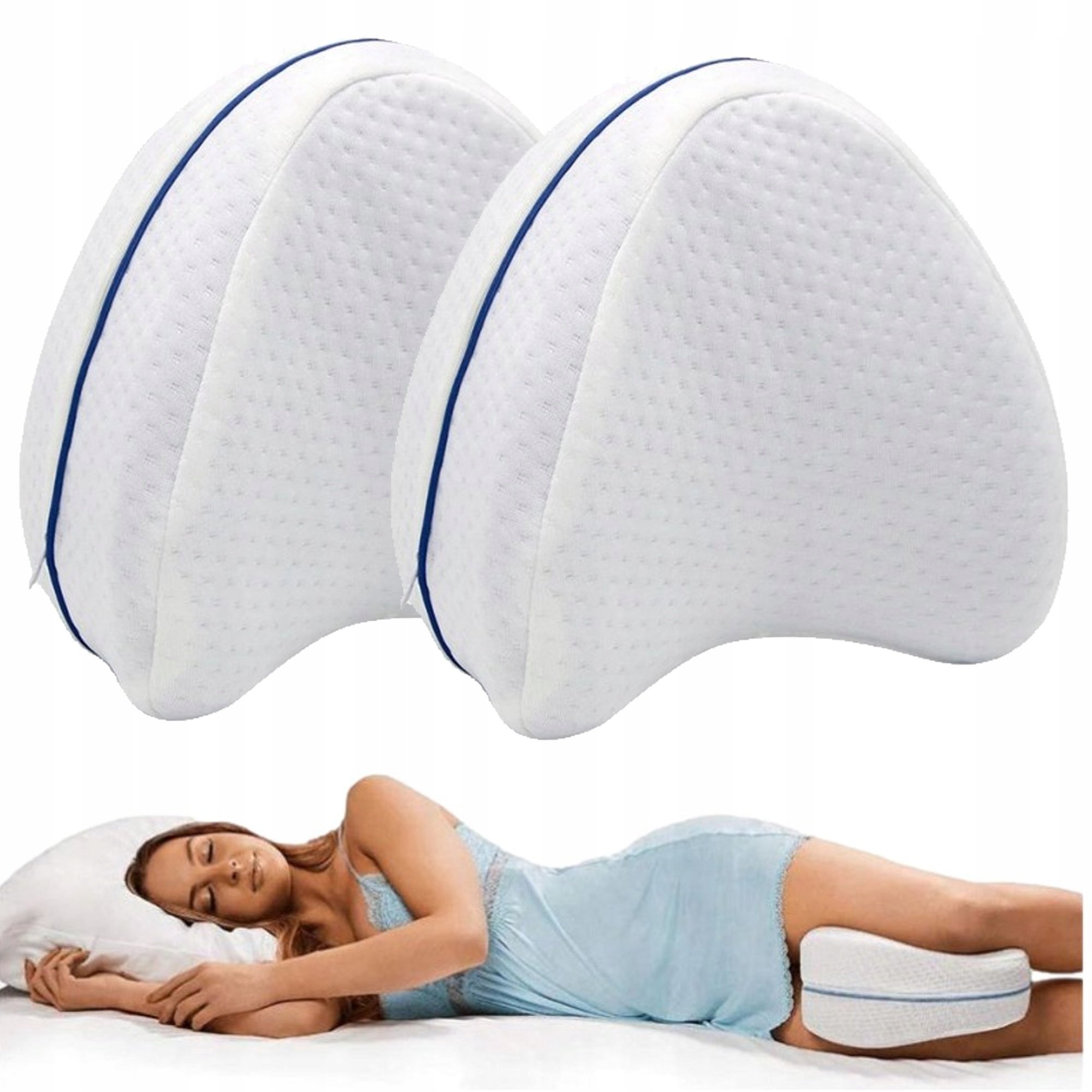 2x PODUSZKA ORTOPEDYCZNA KLIN POD NOGI MIĘDZY KOLANA 2SZT