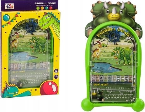 LeanToys Gra Zręcznościowa Pinball Dinozaury Stojak Zielony