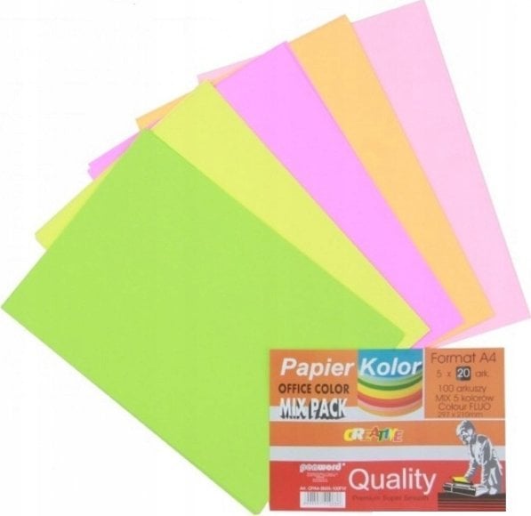 Penword PAPIER OFFICE COLOR A4/200-5 FLUO MIX