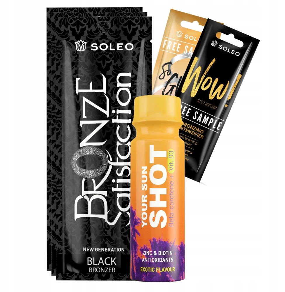 Soleo Black Bronzer 3x15ml Mocny Bronzer Z + Gratisy