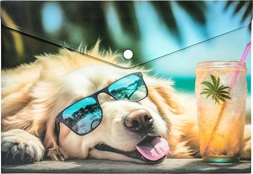 Koperta A4 PP na napę z nadrukiem Chillout Dog