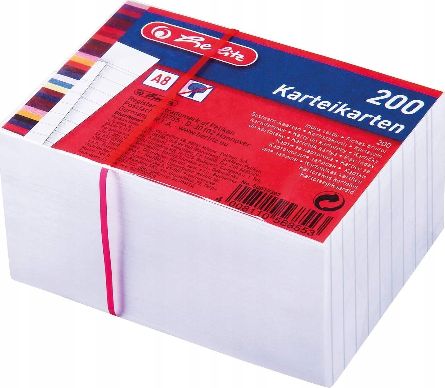 Herlitz 1150887 karta katalogowa Biały 200 szt.
