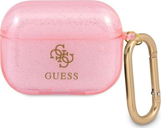 Guess Etui ochronne GUAPUCG4GP Glitter Collection do AirPods Pro różowe