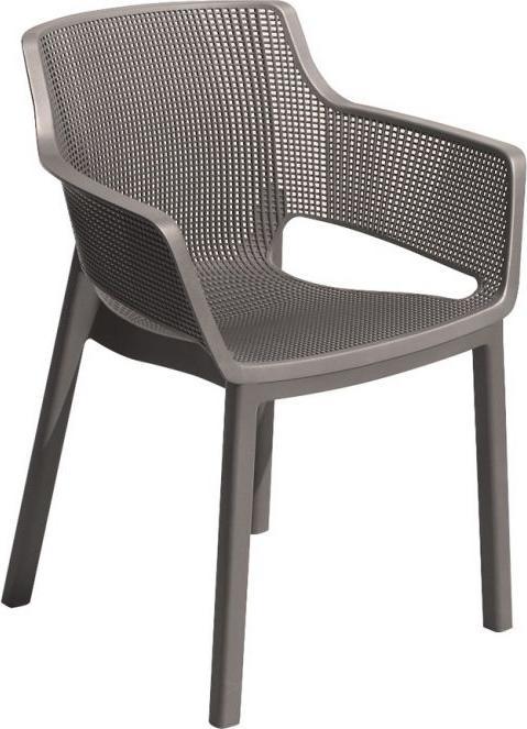 Keter Krzesło ogrodowe plastikowe ELISA - cappuccino