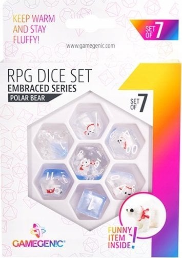 Gamegenic Gamegenic: Embraced Series - RPG Dice Set - Polar Bear