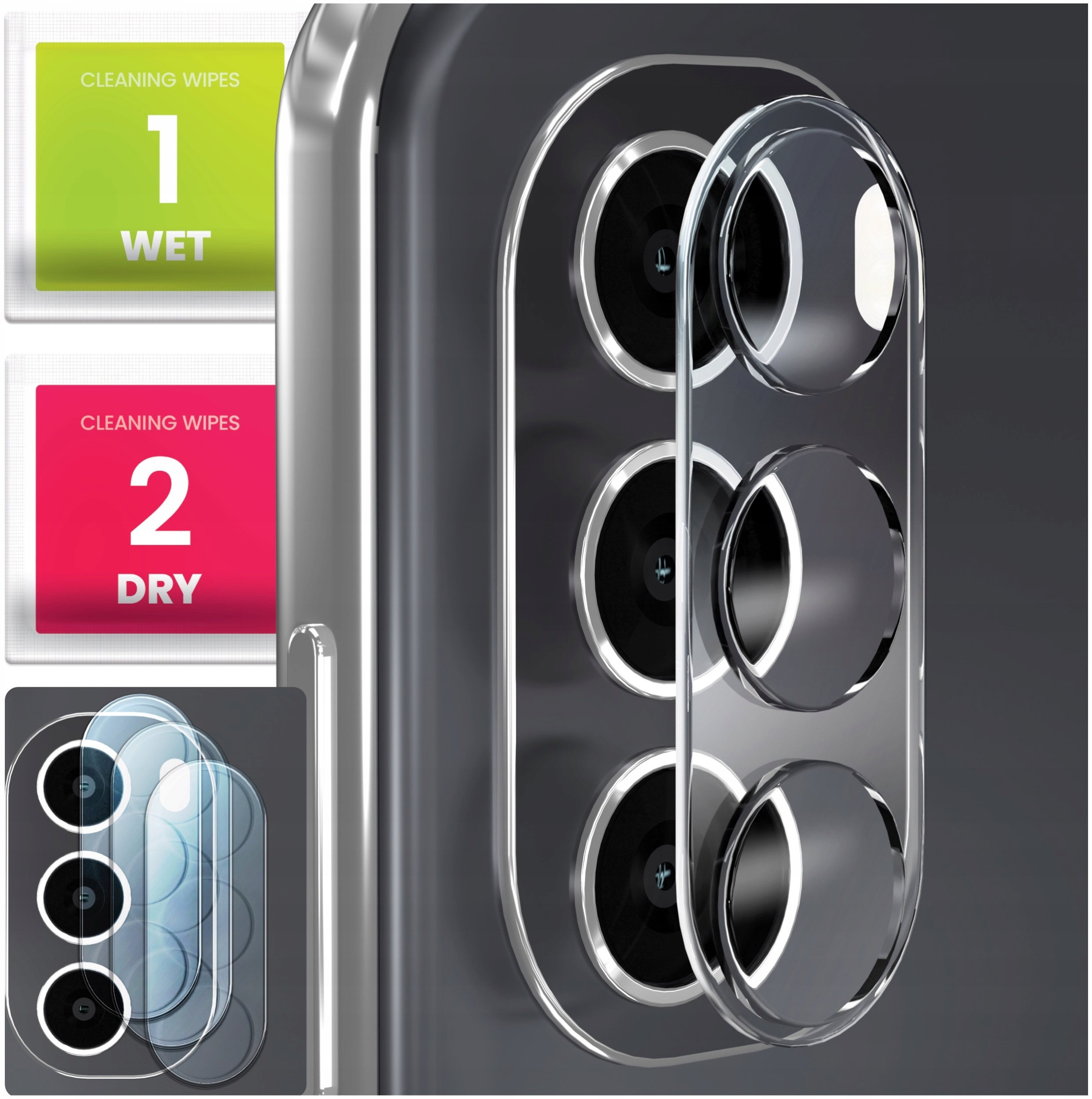 3-PAK Szkło Na Aparat Do Motorola Moto G82 / G52 (Hartowane, Na Obiektyw)