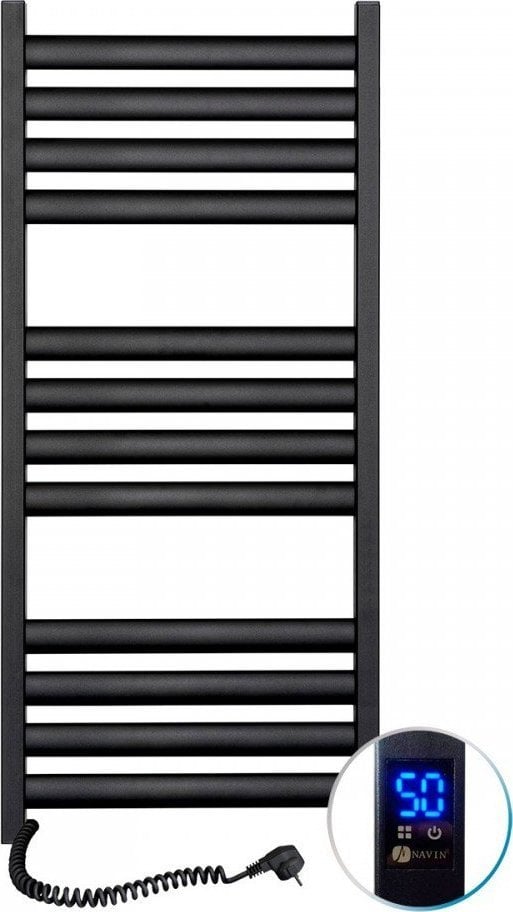 Grzejnik łazienkowy Navin Electric towel dryer Navin Ellipse 500*1200 Sensor left black 12-245153-5012
