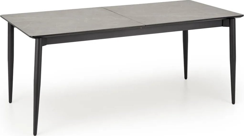Halmar Stół rozkładany CHARLES 180(260)x90 szary marmur/czarny HALMAR