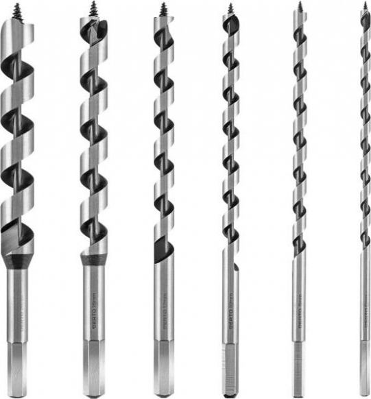Wiertło Verto ZESTAW WIERTEŁ SPIRALNYCH DO DREWNA 230 MM 6 SZT. 60H800 VERTO