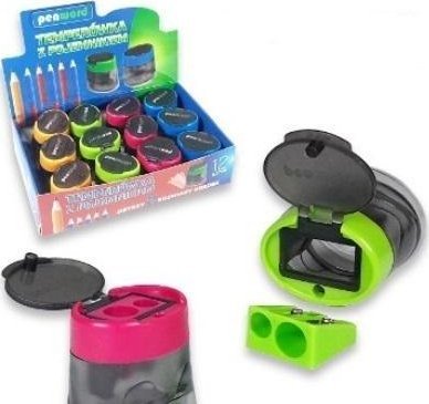 Temperówka podwójna z pojemnikiem (12szt)