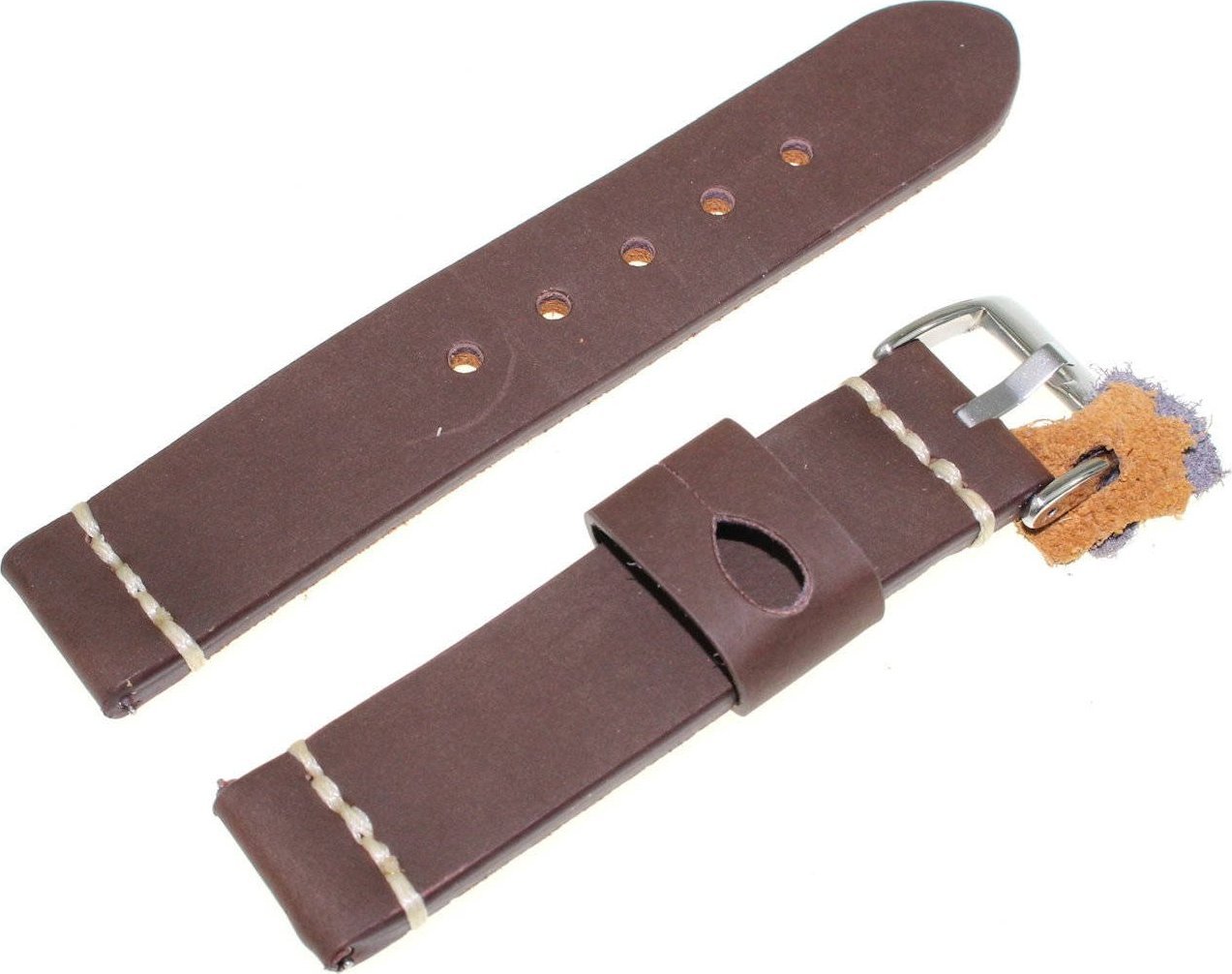 Diloy Skórzany pasek do zegarka 20 mm Diloy 392.20.2 brązowy