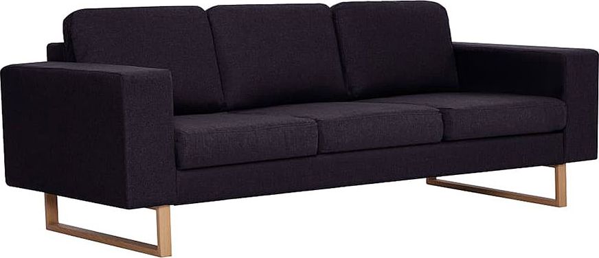 Elior Elegancka trzyosobowa sofa Williams 3X - czarna