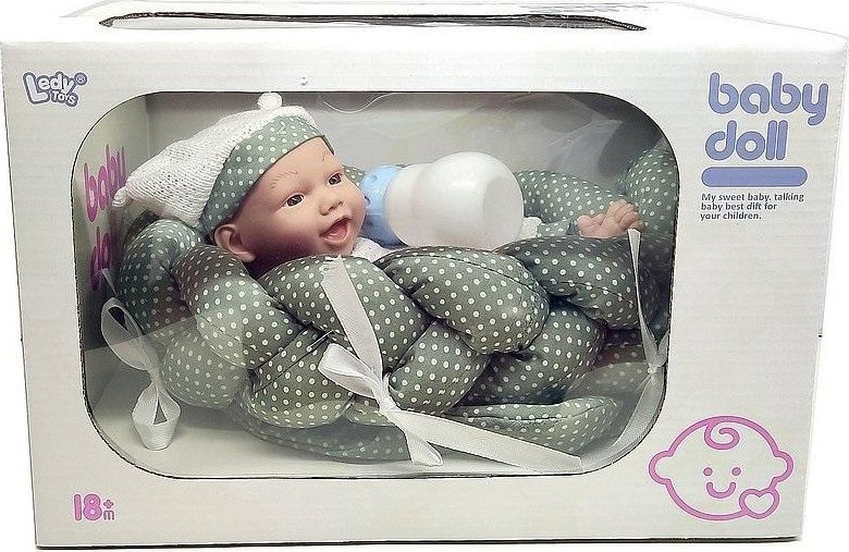 Bobas z kocykiem i butelką 25cm