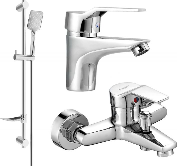 Mexen Mexen Caro DF72 zestaw wannowy, chrom - 746603DF72-00