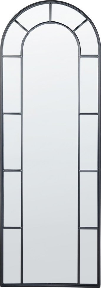 Beliani Lustro ścienne metalowe 60 x 170 cm czarne CROSSES