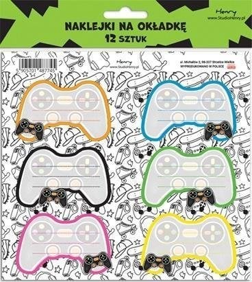 HENRY Naklejki na zeszyty - Pad (12szt)