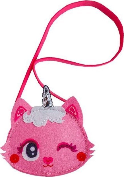 Stnux Zestaw kreatywny Torebka mała kotek róż Filcowe Robótki