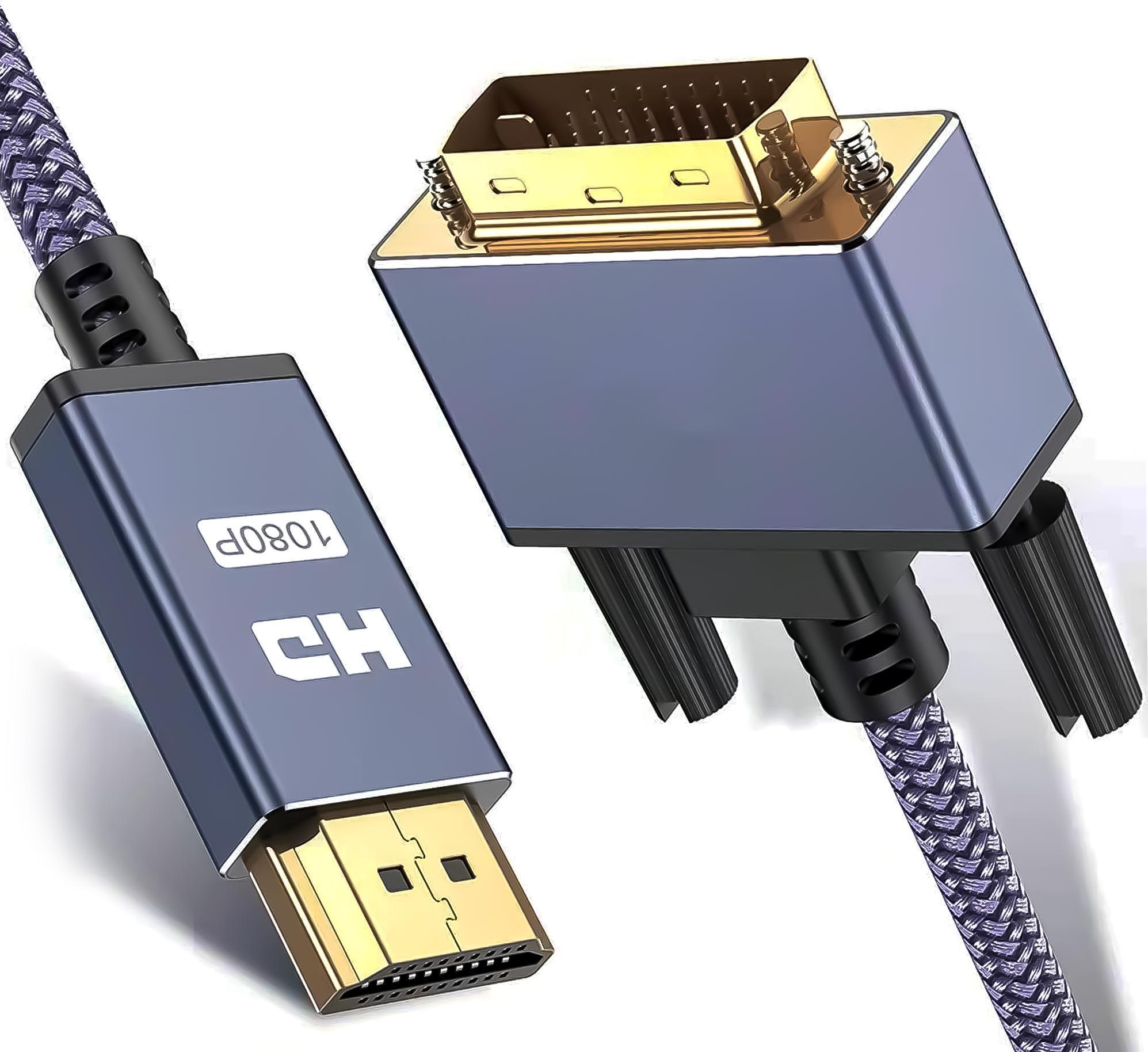 Kabel Reagle HDMI - DVI-D 2m srebrny (RHDV200P)