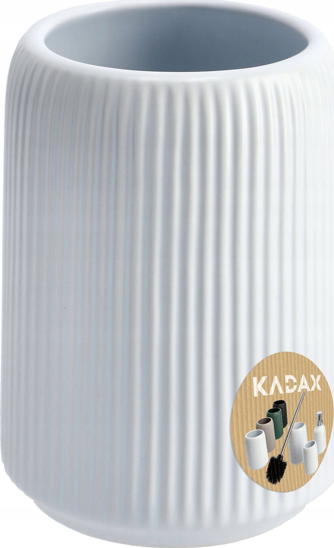 Kadax Kubek Łazienkowy Na Szczoteczki Pastę Biały