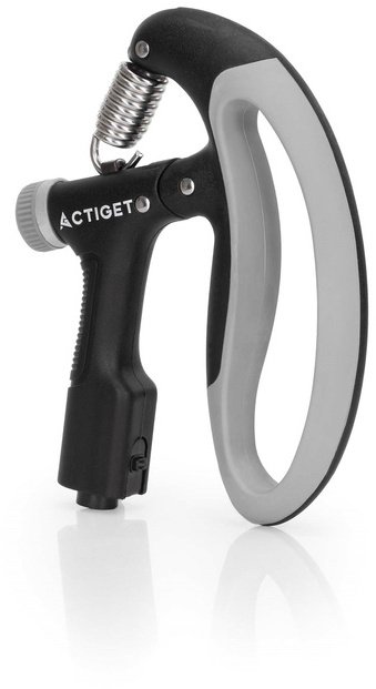 Ściskacz do rąk z regulacją oporu 10-100 kg licznik ruchu, do ćwiczeń dłoni, rehabilitacji szaro-czarny UNIWERSALNY