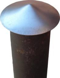 Daszek metalowy na słupek ogrodzeniowy 110mm