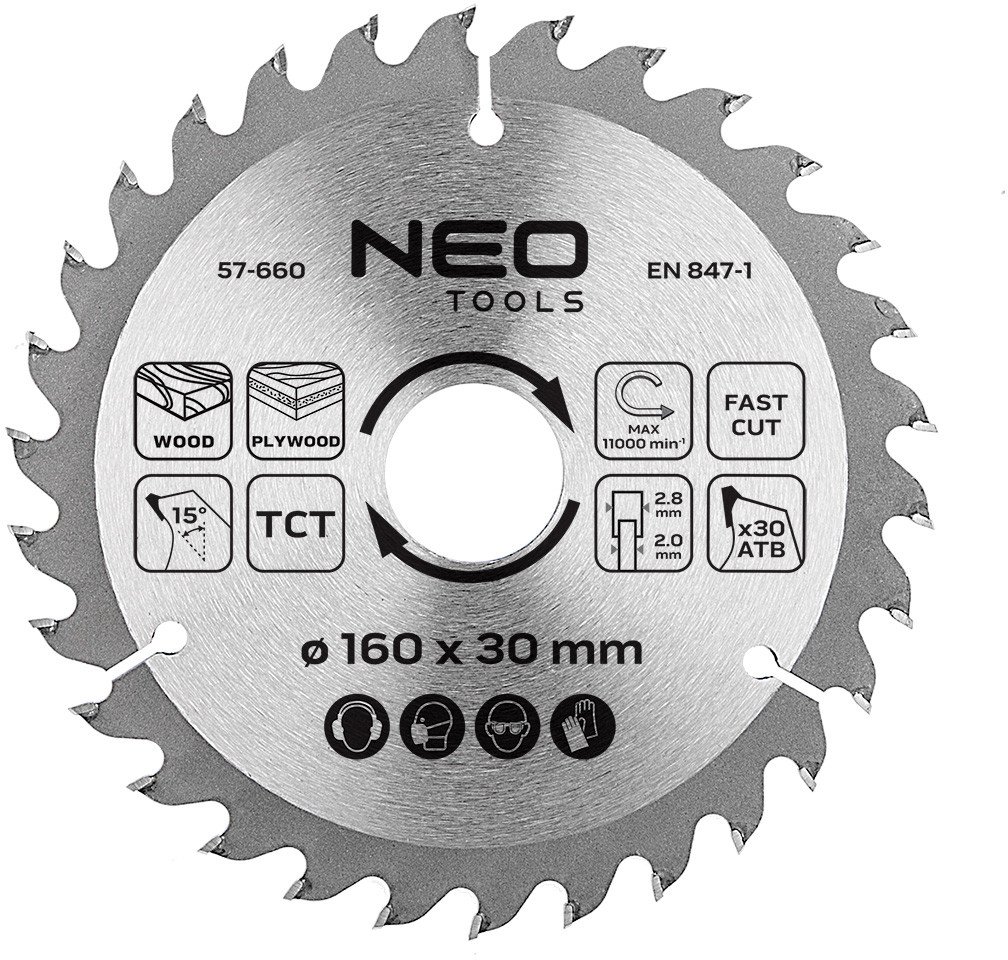 Tarcza do pilarki, widiowa, 160 x 30 mm, 30 zębów