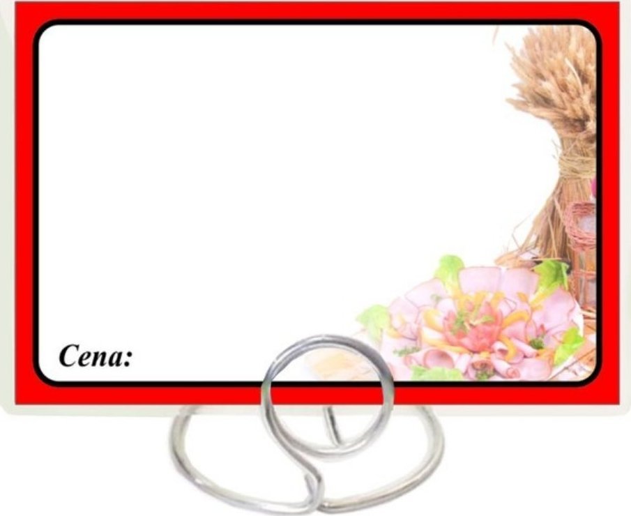 StudioCen Cenówki,etykiety laminowane MIĘSO, WĘDLINY 50szt.