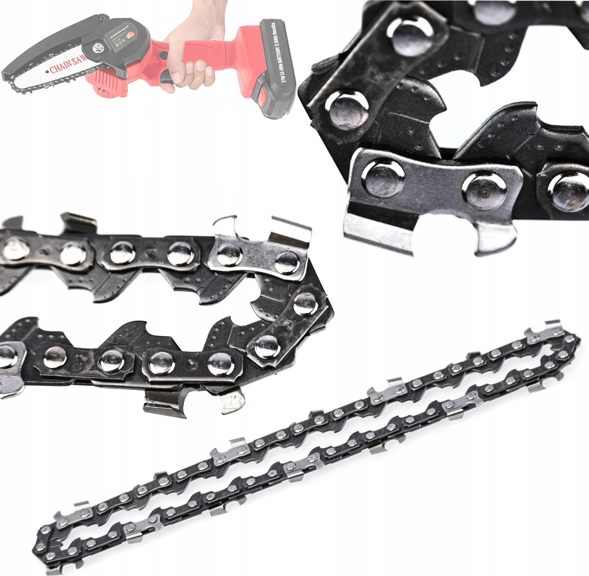 Rosfix ŁAŃCUCH 8 8 CALE ZE SKOKIEM 1/4 DO PIŁY ŁAŃCUCHOWEJ MINI PILARKI PIRANHA