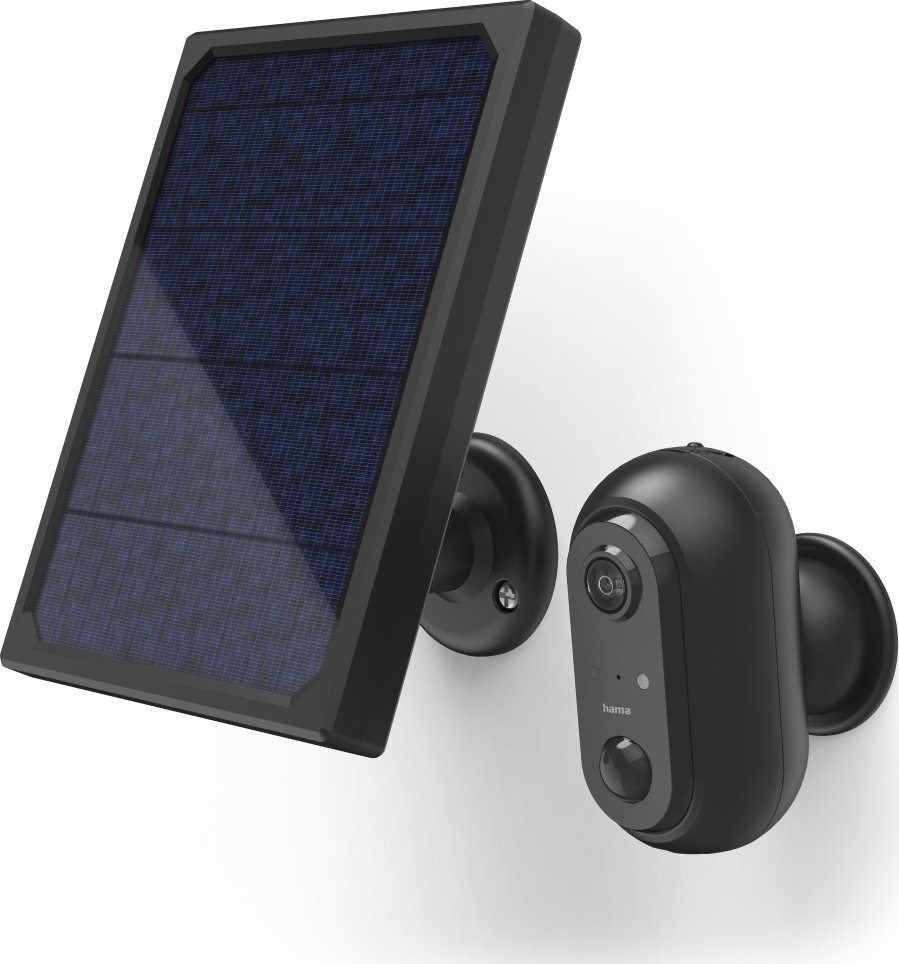 Kamera IP Hama Kamera zewnętrzna WiFi akumulatorowa z panelem słonecznym, czujnikiem ruchu i noktowizorem 1080p