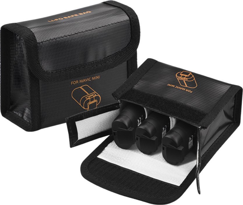 BRDRC BEZPIECZNE ETUI OGNIOODPORNE NA AKUMULATORY DJI MAVIC MINI / 2 / SE - 3 BATERIE