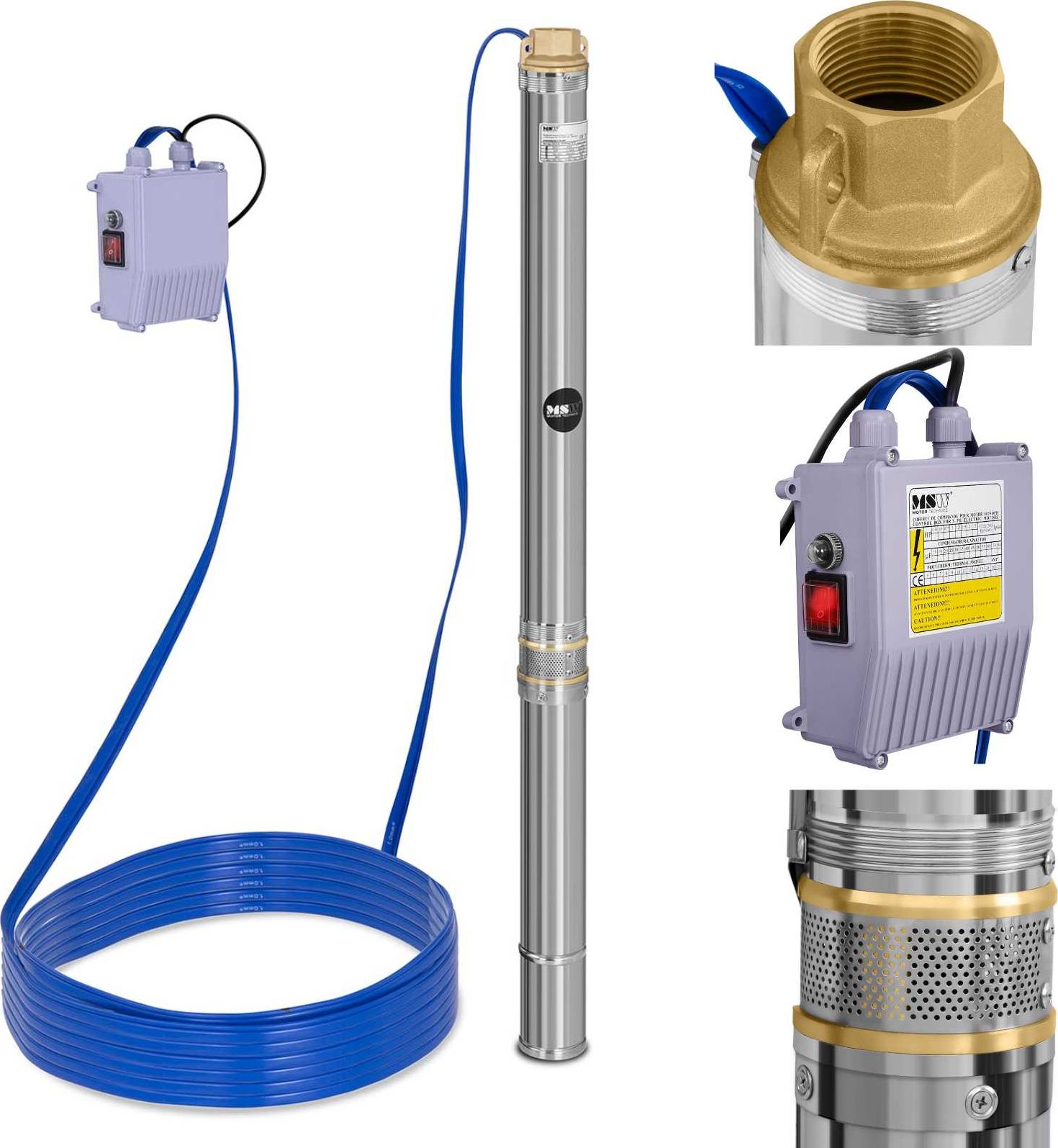 MSW Pompa głębinowa do studni głębinowej 3800 L/h (385672)