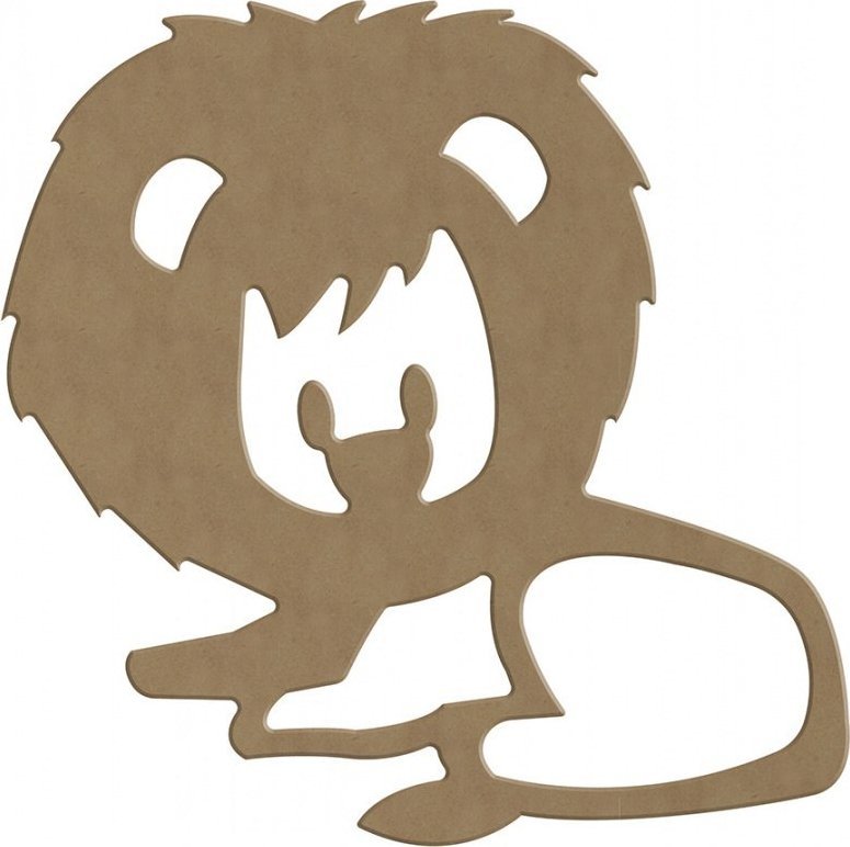 Dekoracja z MDF Lew 22,5 cm