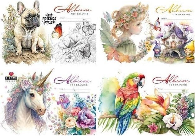 Blok rysunkowy A4/12K 100g/m2 FRESH