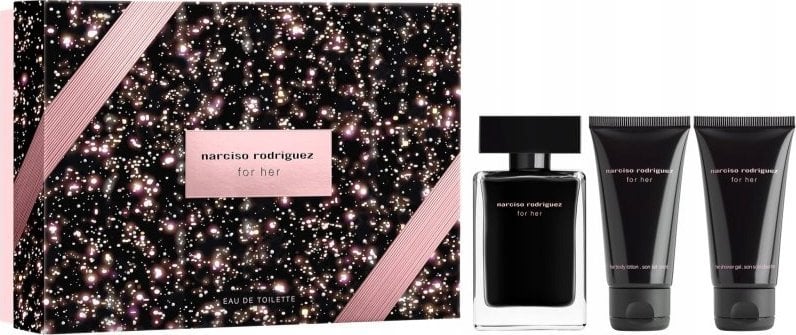 Set Narciso Rodriguez: For Her, Eau De Toilette, For Women, 50 ml + For Her, Hydrating, Body Lotion, 50 ml + For Her, Cleansing, Shower Gel, All Over