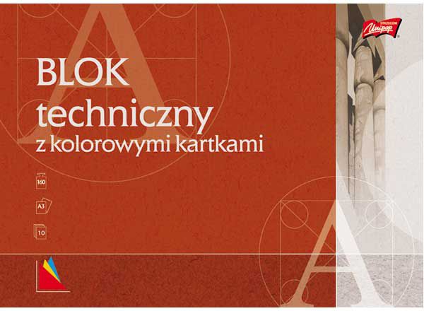 St. Majewski Blok techniczny A3 10k mix kolorów 10szt.