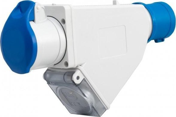 F-Elektro Adapter kempingowy - wtyk 16A 3p, gniazdo 16A 3P, gniazdo 230V IP44