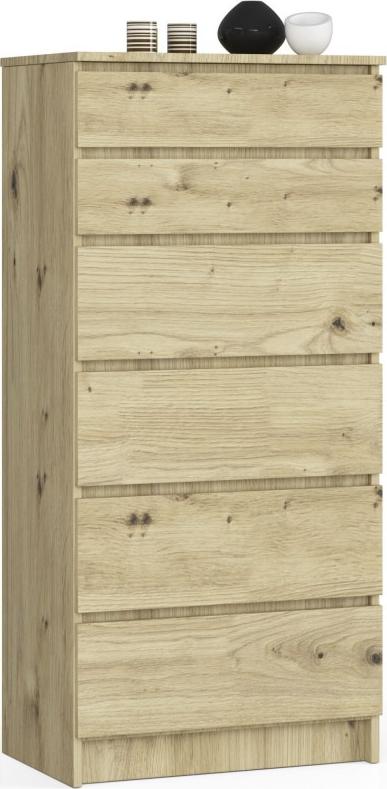 Fabryka Mebli Akord Komoda do salonu K 60 cm 6 szuflad - dąb artisan