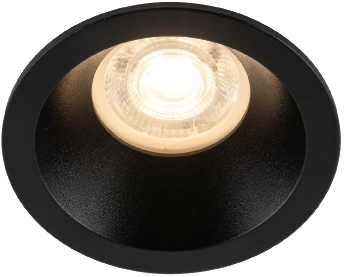 Minimalistyczny sufitowy spotlight Opti 10577 okrągła czarny