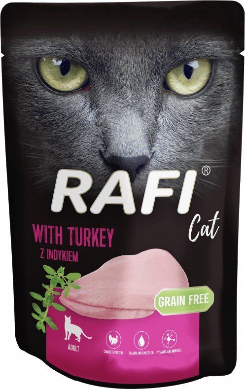 Dolina Noteci Rafi Mokra karma dla kotów z indykiem w saszetce 100 g