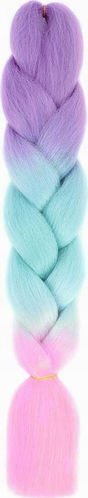 WŁOSY SYNTETYCZNE WARKOCZYKI WARKOCZ FIOLETOWE NIEBIESKIE RÓŻOWE OMBRE WA16