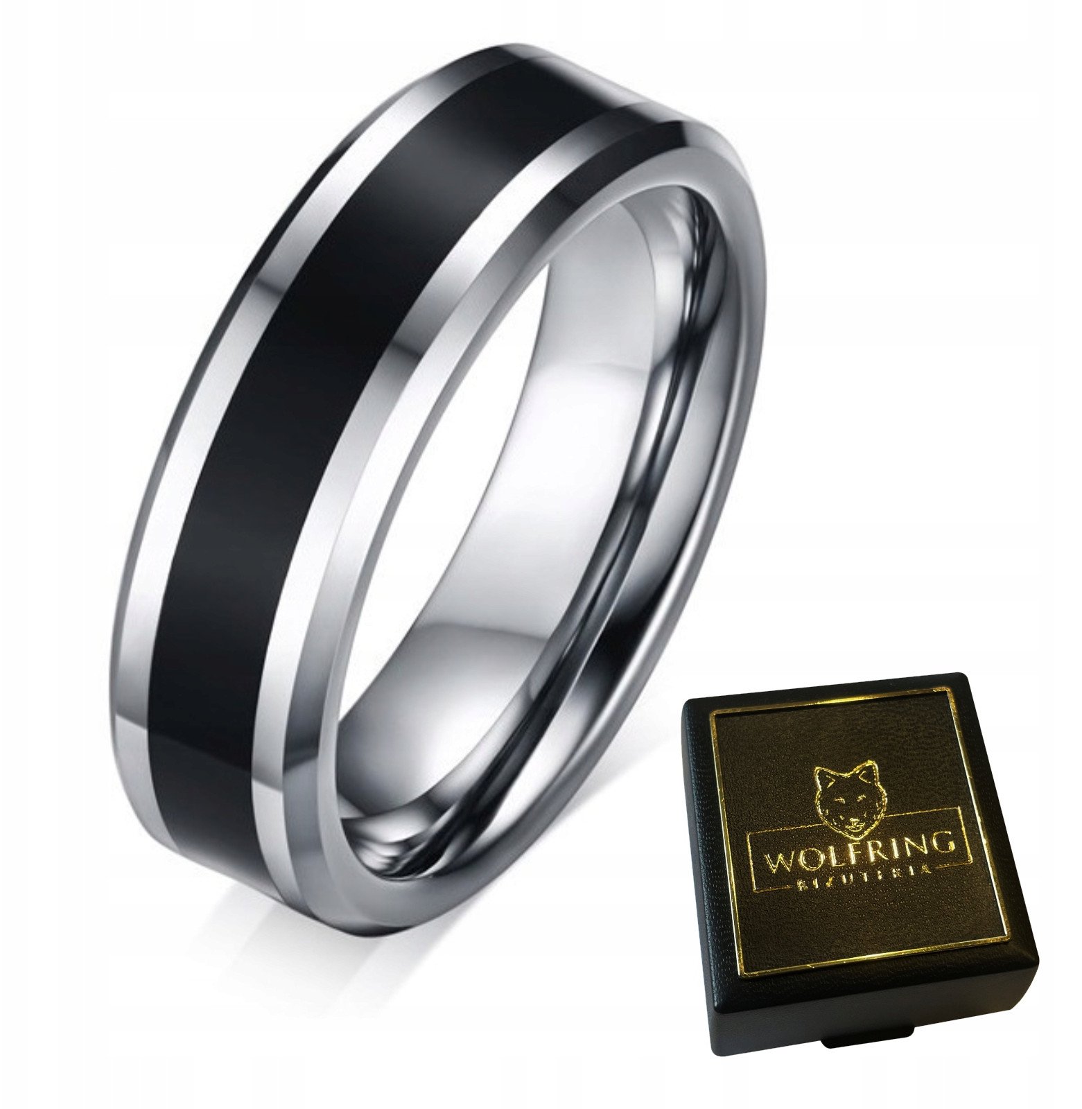 OBRĄCZKA PIERŚCIONEK z Wolframu WOLFRING EU25 US11