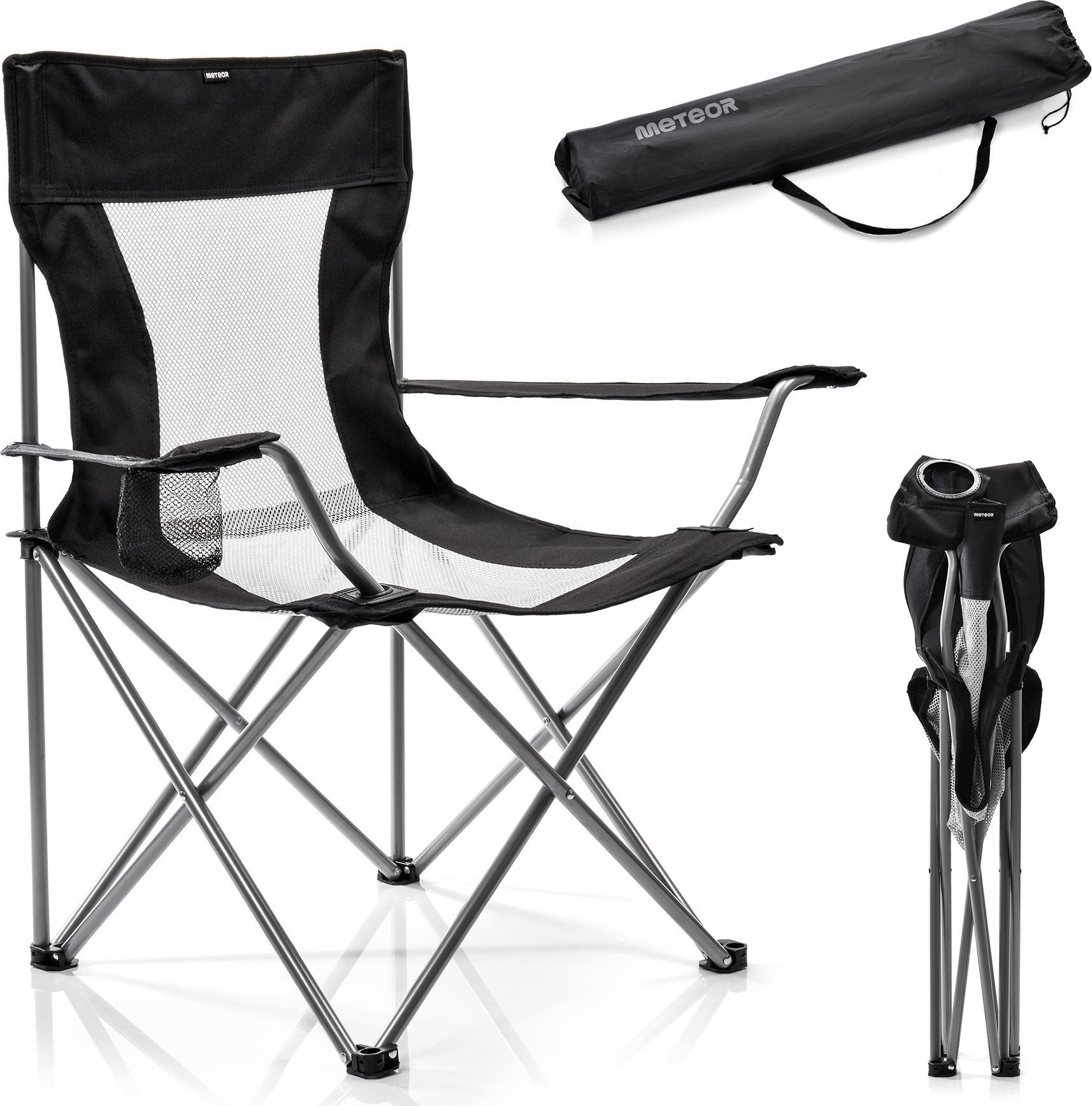 Triton Krzesło składane Meteor Tripper czarny