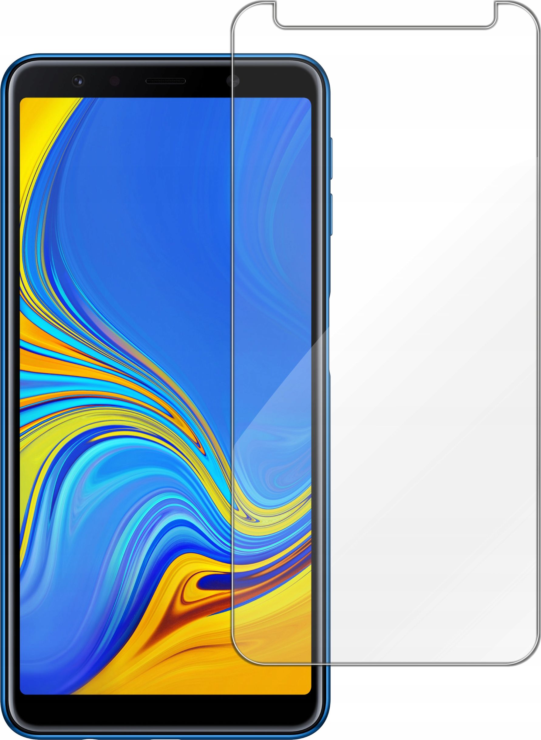 etumi Szkło Hartowane Do Samsung Galaxy A7 2018 | Szybka Szkiełko Ochronne Na Ekran Twarde Płaskie Przód / Ochrona Matrycy Telefonu Glas0110