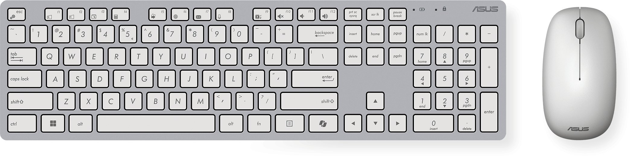 Asus W5000 wireless Keyboard+Mouse dt. COPILOT Layout weiß