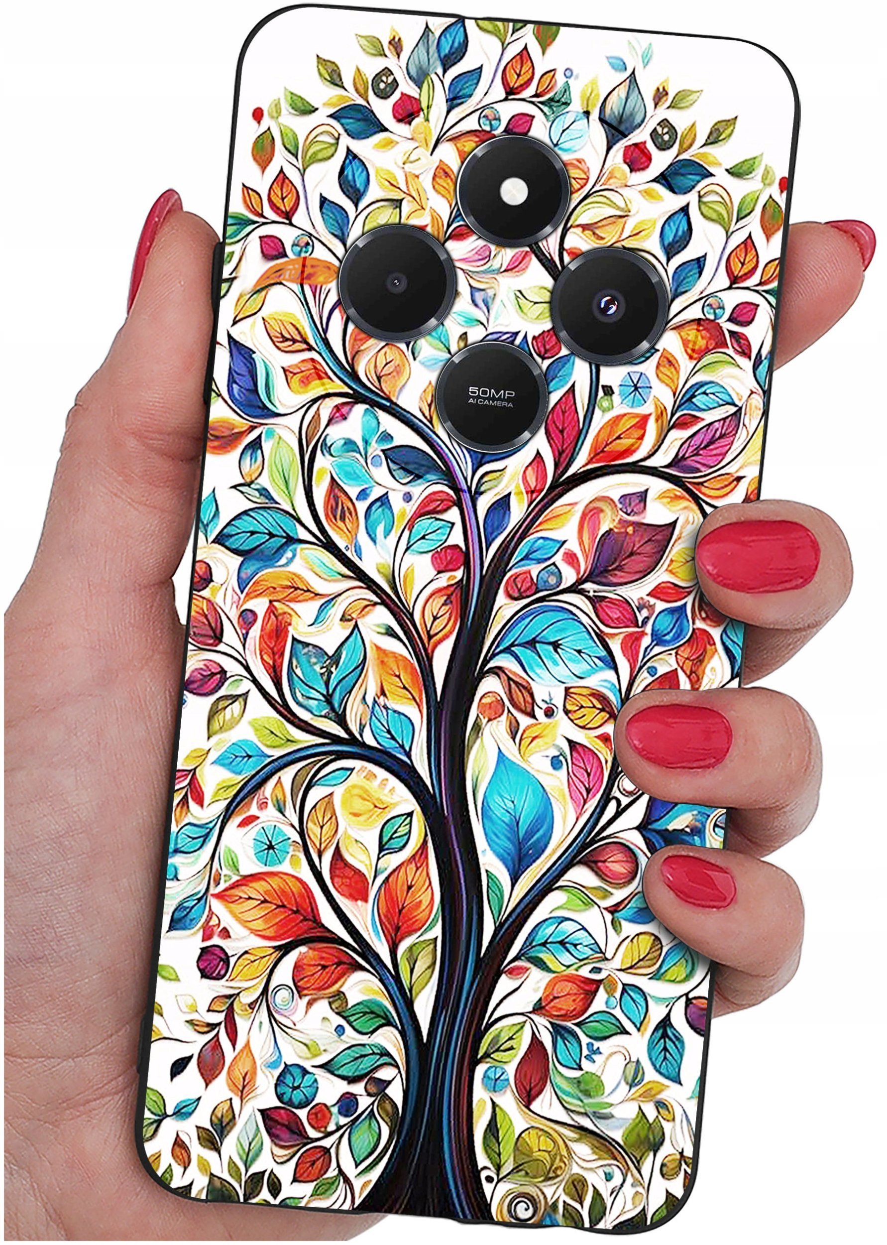 Etui do Xiaomi Redmi 14C WZORY |SILIKONOWE MATT CASE + SZKŁO 9H