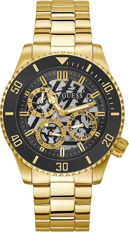 Zegarek Guess Zegarek męski Guess GW0488G2 złoty