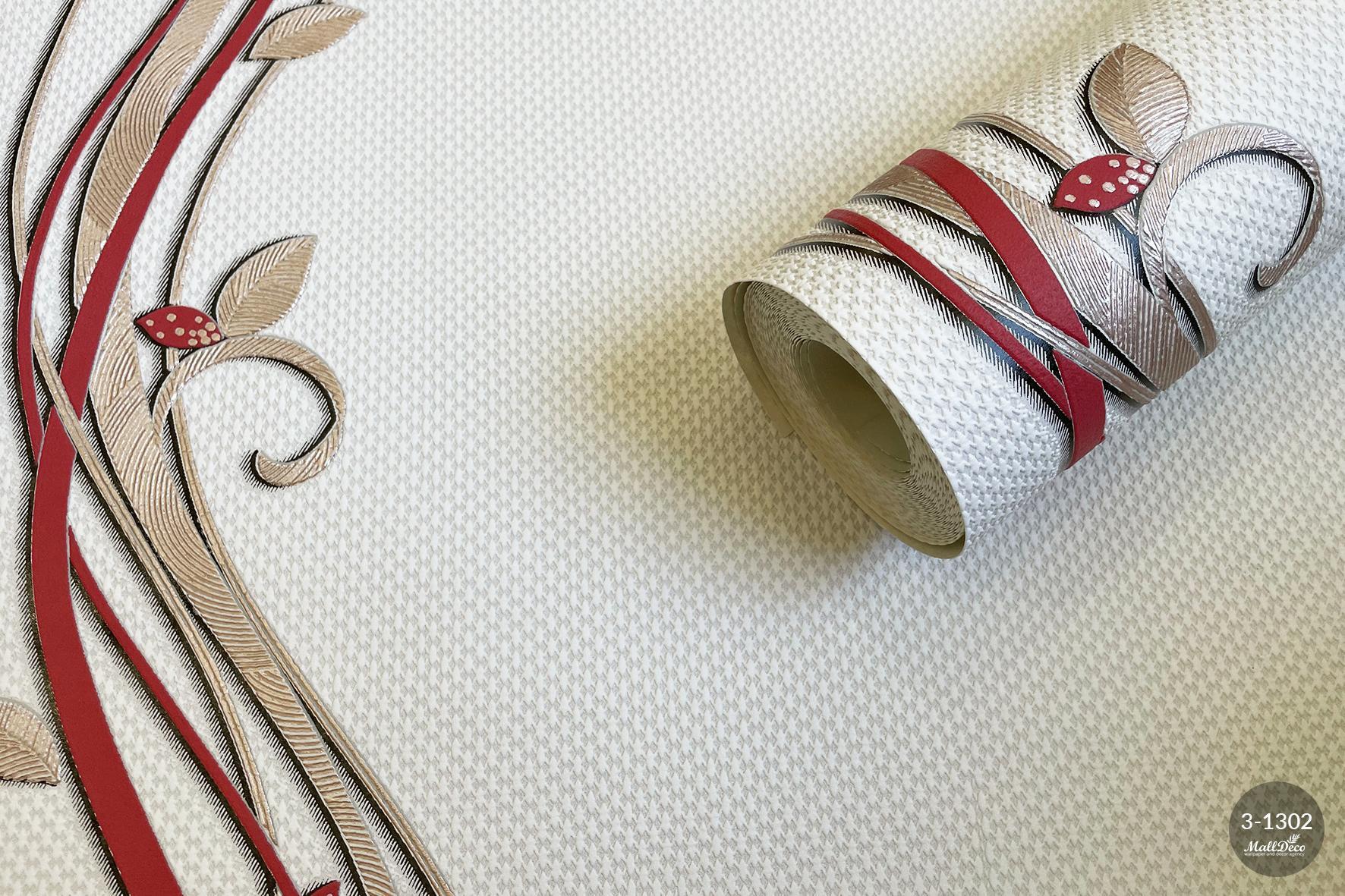 MallDeco TAPETA WINYLOWA AMRITA JASNOSZARA